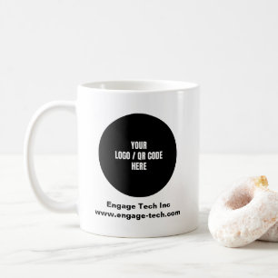 Anpassningsbar Company Logotyp NAMN Modern Sny Kaffemugg