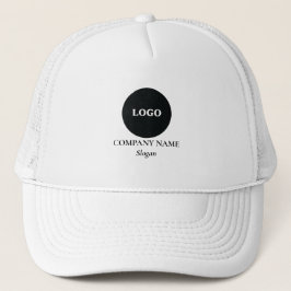 Anpassningsbar Company Logotyp Namn Slogan Trucker Keps