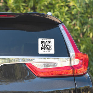 Anpassningsbar Company Logotyp och QR-kod Klipp vi Klistermärken