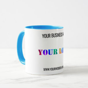 Anpassningsbar Company Logotyp och Text Business M Mugg