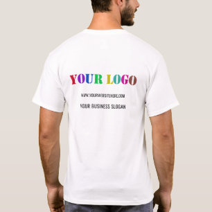 Anpassningsbar Company Logotyp och Text Business T Shirt