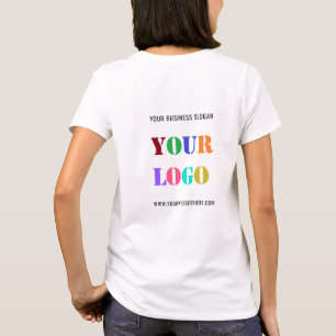 Anpassningsbar Company Logotyp och Text Business T Shirt