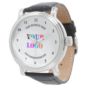 Anpassningsbar Company Logotyp och Text Business W Armbandsur