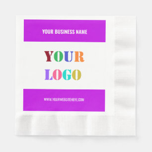 Anpassningsbar Company Logotyp- och Text Napkins-m Pappersservett