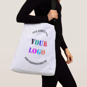 Anpassningsbar Company Logotyp och Text Tote eller Axelväska