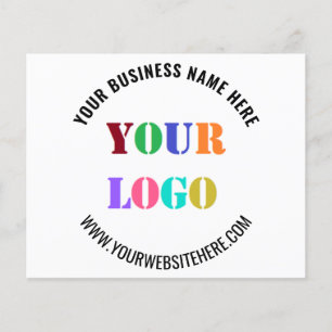 Anpassningsbar Company Logotyp och textbefordrings Flygblad