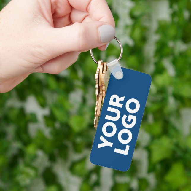 Anpassningsbar Company Logotyp om Blue Corporate S Nyckelring (Hand)