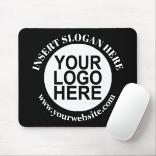 Anpassningsbar Company Logotyp Promotive Black Mou Musmatta
