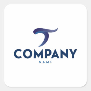 Anpassningsbar Company Logotyp Stickers - Branded Fyrkantigt Klistermärke