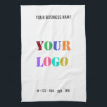 Anpassningsbar Company Logotyp Text Business Kitch Kökshandduk<br><div class="desc">Anpassningsbar Färg och Typsnitt - Personlig Köksdukar med din företagstext och Namn-info Business Promotional eller Modern Personal Kitchen Towel / Gift - Gör egen Logotyp unik - Lägg till din Logotyp - Bild - Foto eller QR-kod / Namn - Info eller Anpassningsbar Text - Ändra storlek och flytta eller ta...</div>