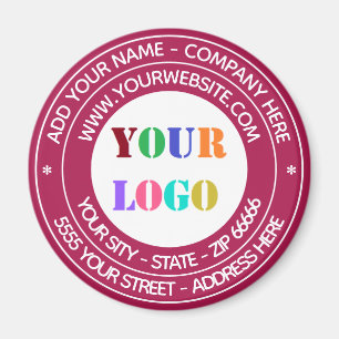 Anpassningsbar Company Logotyp Text Business Magne Magnet