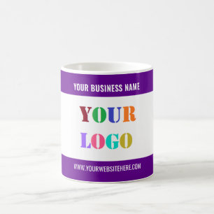 Anpassningsbar Company Logotyp Text Business Mugg- Kaffemugg