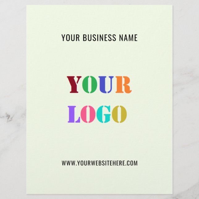 Anpassningsbar Company Logotyp Text Business Promo Reklamblad (Framsidan)