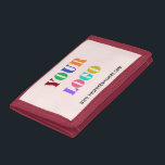 Anpassningsbar Company Logotyp Text Business Trifo<br><div class="desc">Anpassningsbar Färg och Typsnitt - Personlig Wallets med Enterprise Logotyp och Text Promotional Business Wallet Gift - Lägg till Logotyp/image eller QR-kod - Foto / och webbplats - Namn - Anpassningsbar Text / Mer - Ändra storlek och flytta inslag med Anpassning verktyg. Välj/lägg till din favoritbakgrund och text färg /...</div>