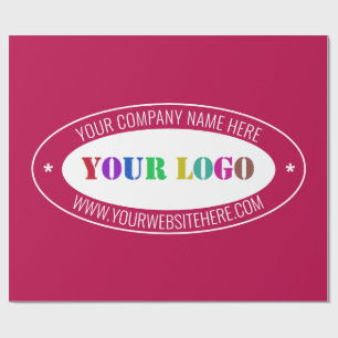 Anpassningsbar Company Logotyp Text Business Wrapp Presentpapper