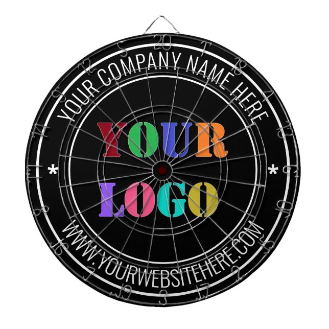 Anpassningsbar Company Logotyp Text Dart Board-mal Darttavla (Framsidan)