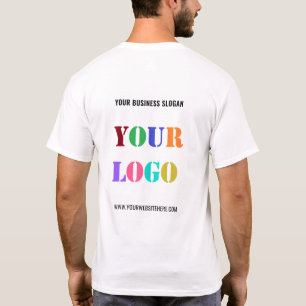 Anpassningsbar Company Logotyp text ditt företag T Shirt