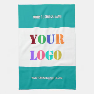 Anpassningsbar Company Logotyp Text Kitchen Towel Kökshandduk