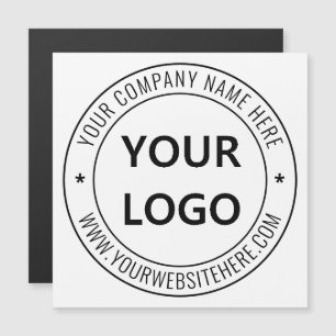 Anpassningsbar Company Logotyp Text Magnetic Affär
