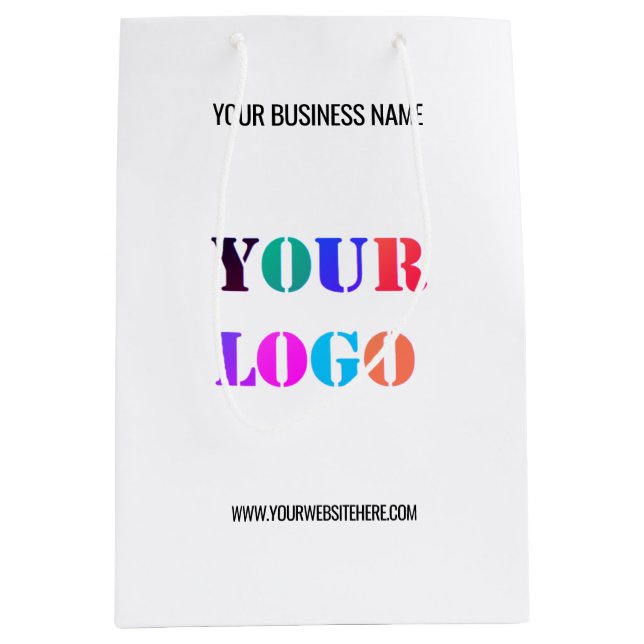 Anpassningsbar Company Logotyp Text Papprare Shopp (Framsidan)