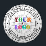 Anpassningsbar Company Logotyp Text Personlig Dart Darttavla<br><div class="desc">Anpassningsbar Färg och Teckensnitt - Personlig Dart board med webbplatsen eller Anpassningsbarna Text Promotional Business Dartboard Gift - Add Your Logotyp - Image or QR Code - Photo / Namn - Company / Website - Information / More - Resize and move and remove and add with Customization Logotyp. Välj/lägg till...</div>