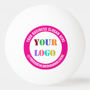 Anpassningsbar Company Logotyp Text Ping Pong Boll