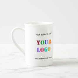 Anpassningsbar Company Logotyp Text Promotional Bu Benporslin Mugg