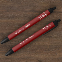 Anpassningsbar Company Logotyp & Text Red Pen