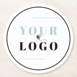 Anpassningsbar Company Logotyp Underlägg Papper Rund