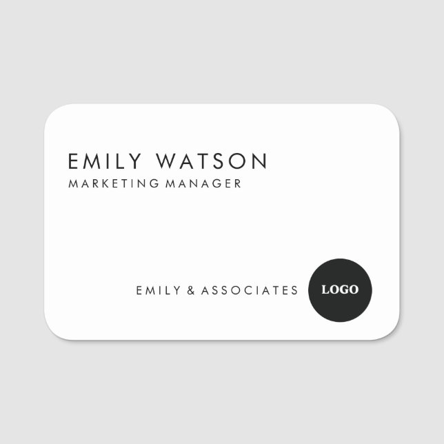 Anpassningsbar Company Namn Badge - Professionell  Namnbricka (Framsida)