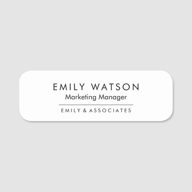Anpassningsbar Company Namn Badge - Professionell  Namnbricka (Framsida)