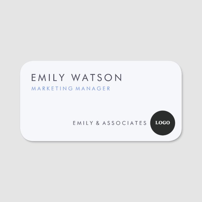 Anpassningsbar Company Namn Badge - Professionell  Namnbricka (Framsida)