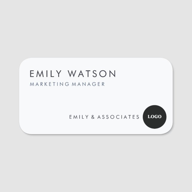 Anpassningsbar Company Namn Badge - Professionell  Namnbricka (Framsida)