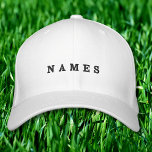 Anpassningsbar Company Namn Business Employee Broderad Keps<br><div class="desc">Enkel Anpassningsbar med minimal Anpassningsbar,  företag Namn Business Employee Elegant White Embroied Baseball Cap</div>
