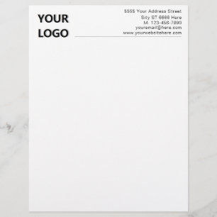 Anpassningsbar Company Office Letterhead med Logot Brevhuvud