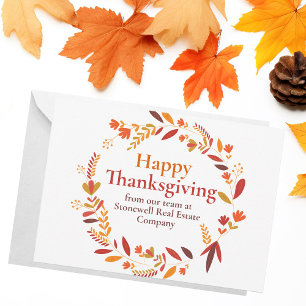 Anpassningsbar Company Thanksgiving Beresh Autumn Kort