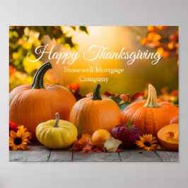 Anpassningsbar Company Thanksgiving Pumpkin Party Poster