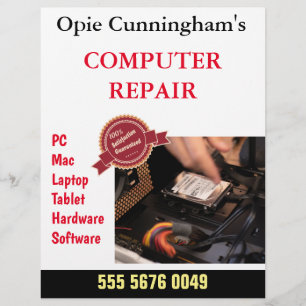 Anpassningsbar Computer Reparation Business Advert Reklamblad