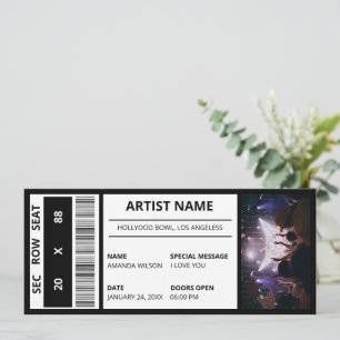 Anpassningsbar Consert Biljett Gift Idea DIY Event Inbjudningar