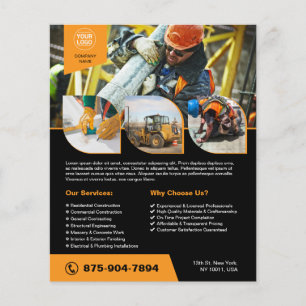 Anpassningsbar Constraction Company Flyer