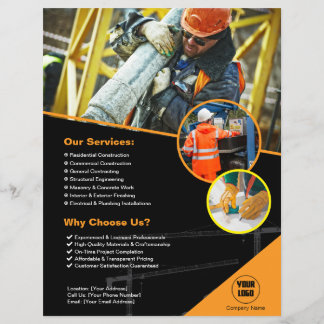 Anpassningsbar Constraction Company Flyer