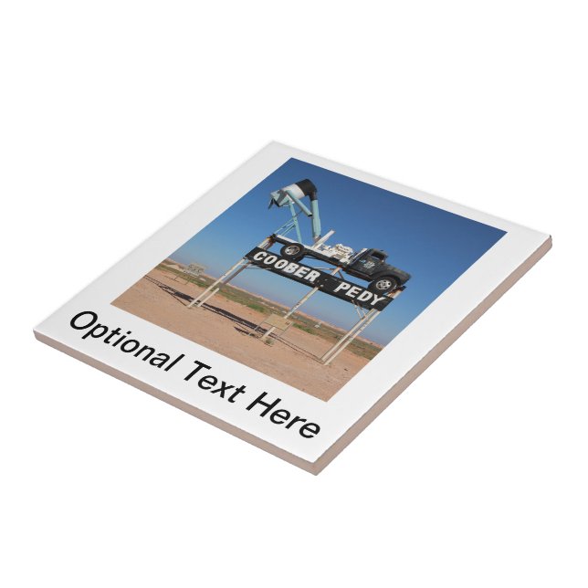 Anpassningsbar Coober Pedy Outback Souvenir Kakelplatta (Sidan)