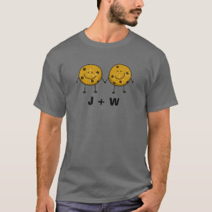Anpassningsbar Cookie par - Ditt Initialer eller N T Shirt