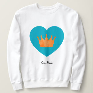 Anpassningsbar Coola Aestesisk Orange Krona i blåt T Shirt