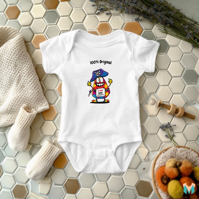 Anpassningsbar Coola Baby Pirat med Namn och Mobil T Shirt (Skapare uppladdad)