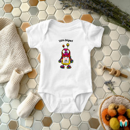 Anpassningsbar Coola Baby Robot med Namn och Mobil T Shirt