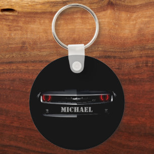 Anpassningsbar Coola Black Chevy Camaro Ditt namn Nyckelring