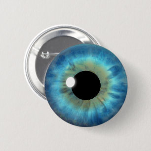 Anpassningsbar Coola Blue Öga Iris Eyeball Roligt  Knapp