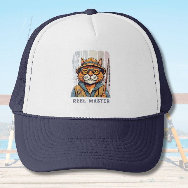 Anpassningsbar Coola Cat Pension Gifts for Fisherm Keps (Custom Cool Cat Retirement Gifts for Fisherman Dad)