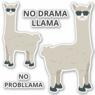 Anpassningsbar Coola Llama-klistermärken Klistermärken